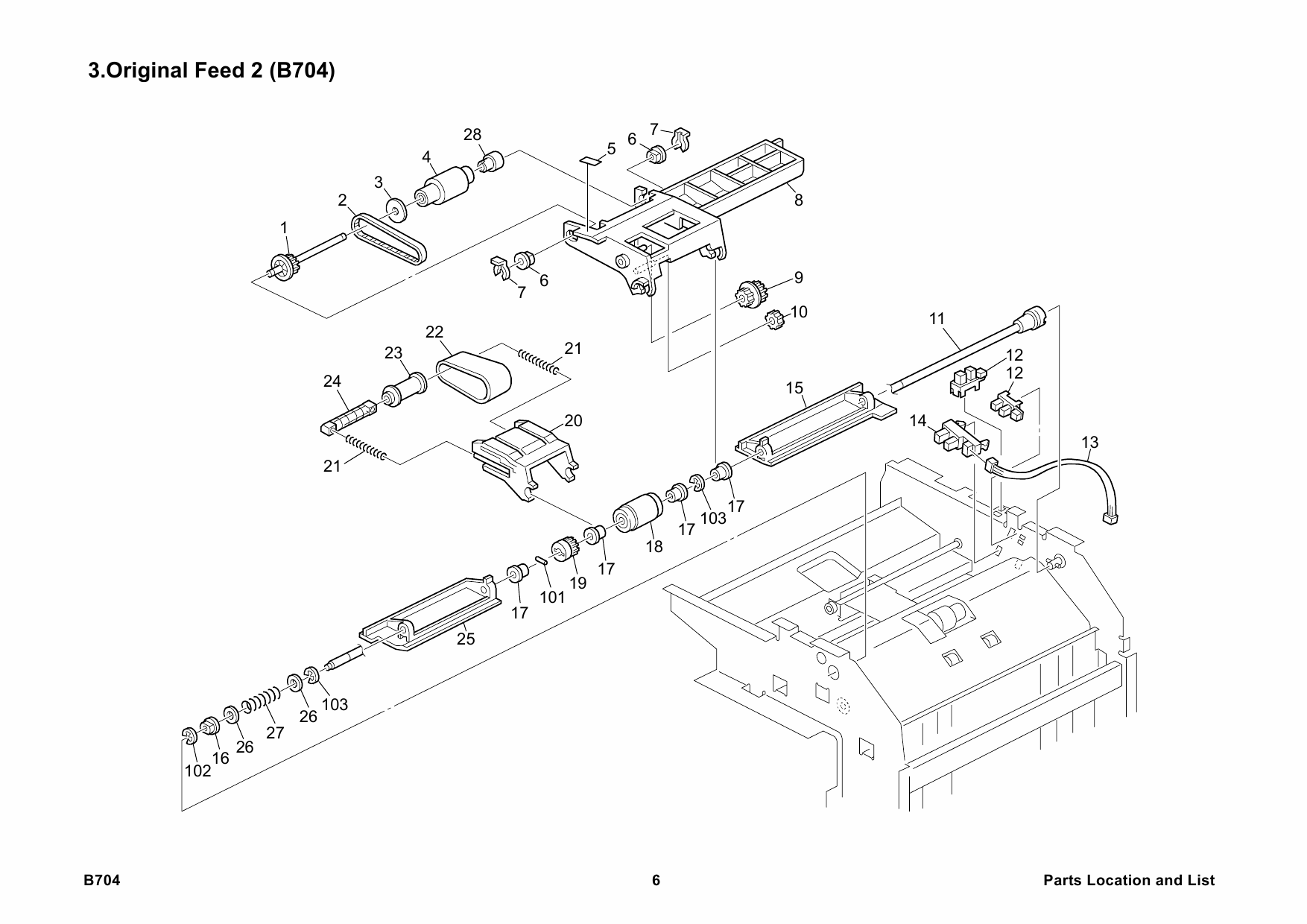 RICOH Options B704 COVER-INTERPOSER-TRAY Parts Catalog PDF download-3